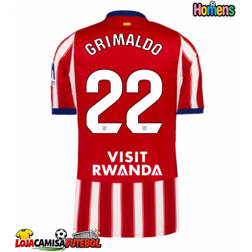 Camisa de Futebol Atletico Madrid Alejandro Grimaldo #22 Equipamento Principal 2026-27 Manga Curta